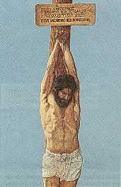 Jesus on stake with titulus